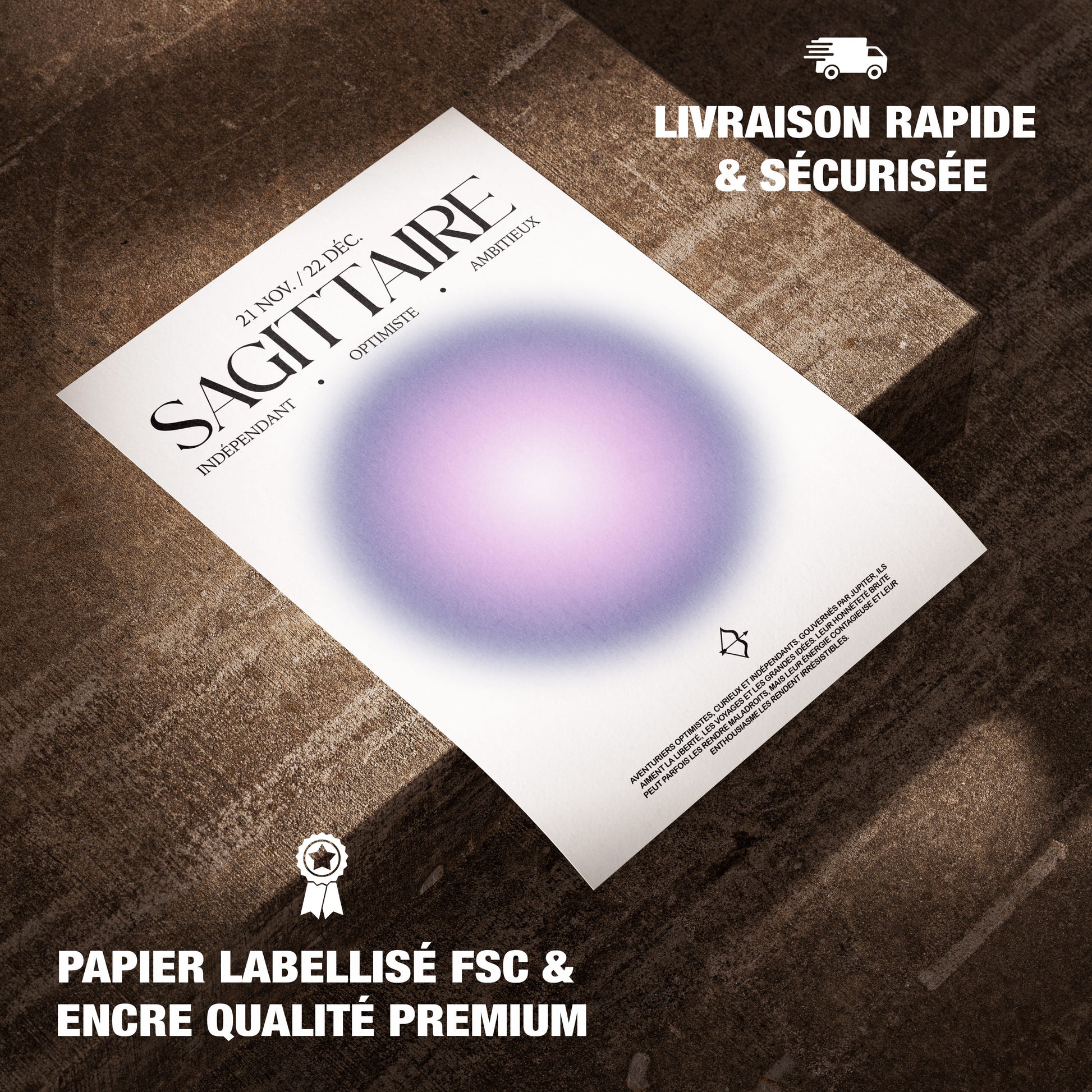 poster zodiaque sagittaire mystraal esoterique spirituel