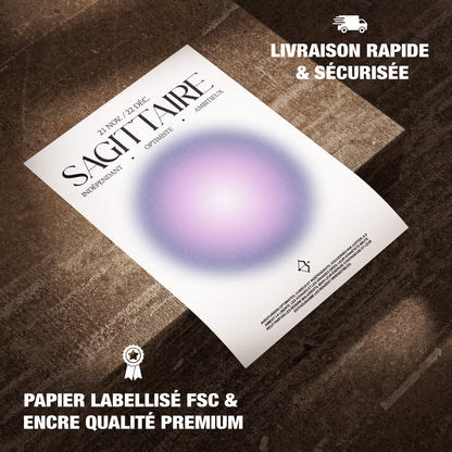 poster zodiaque sagittaire mystraal esoterique spirituel